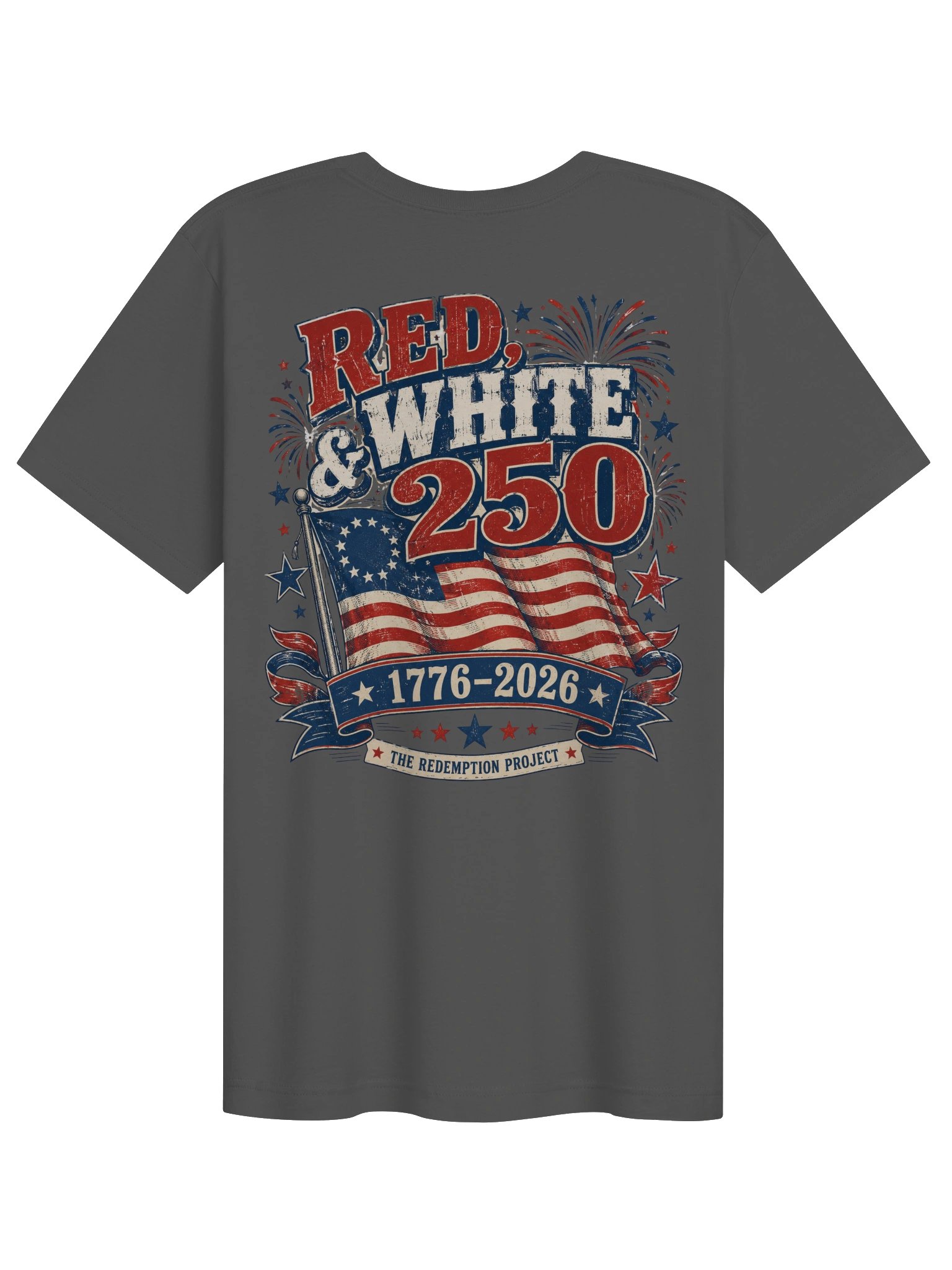 Red White and 250 America 250 T-Shirt product image (9)