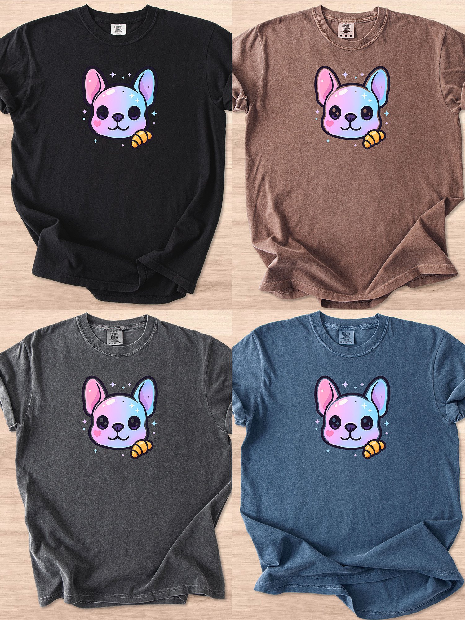 Pastel Bubble Frenchie Tee product image (31)