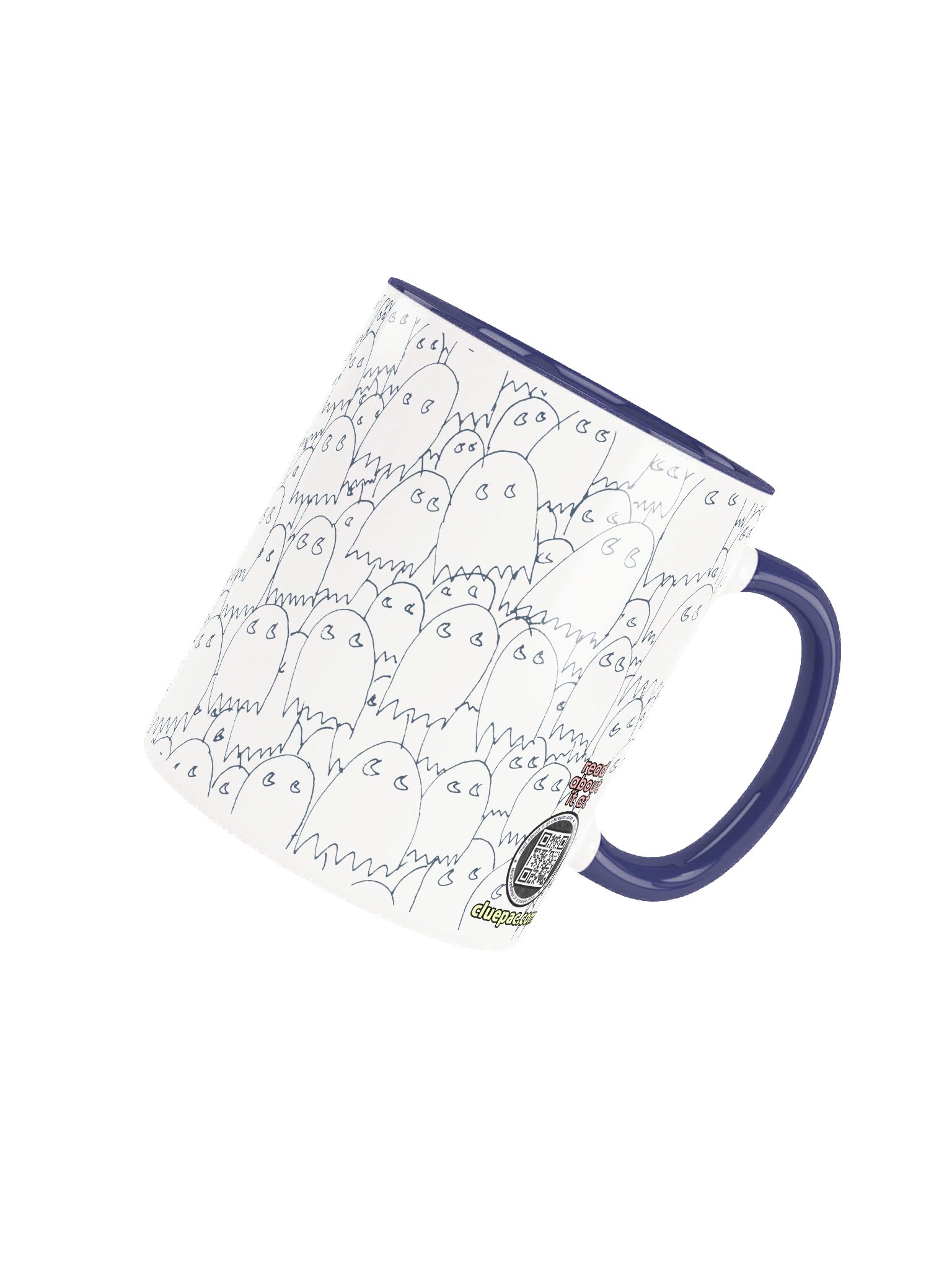 Crowded Afterlife Mug White Blue product image (4)