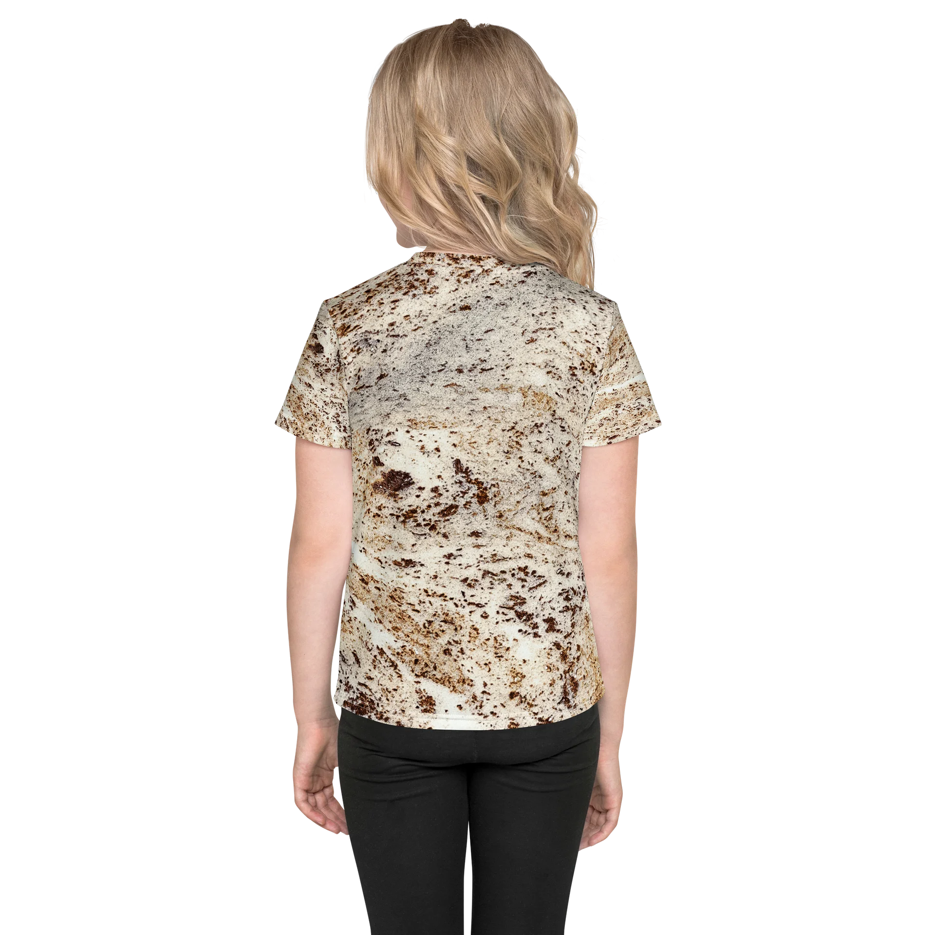 Espresso Swirl All-Over Print Kids Crew Neck T-Shirt product image (2)