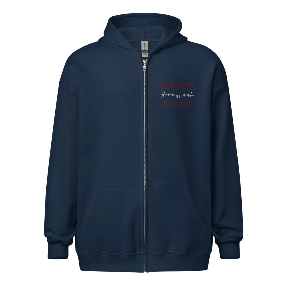 Galway/Gaillimh Orthodox Style Ogham embroidered Zip Hoodie product image (13)