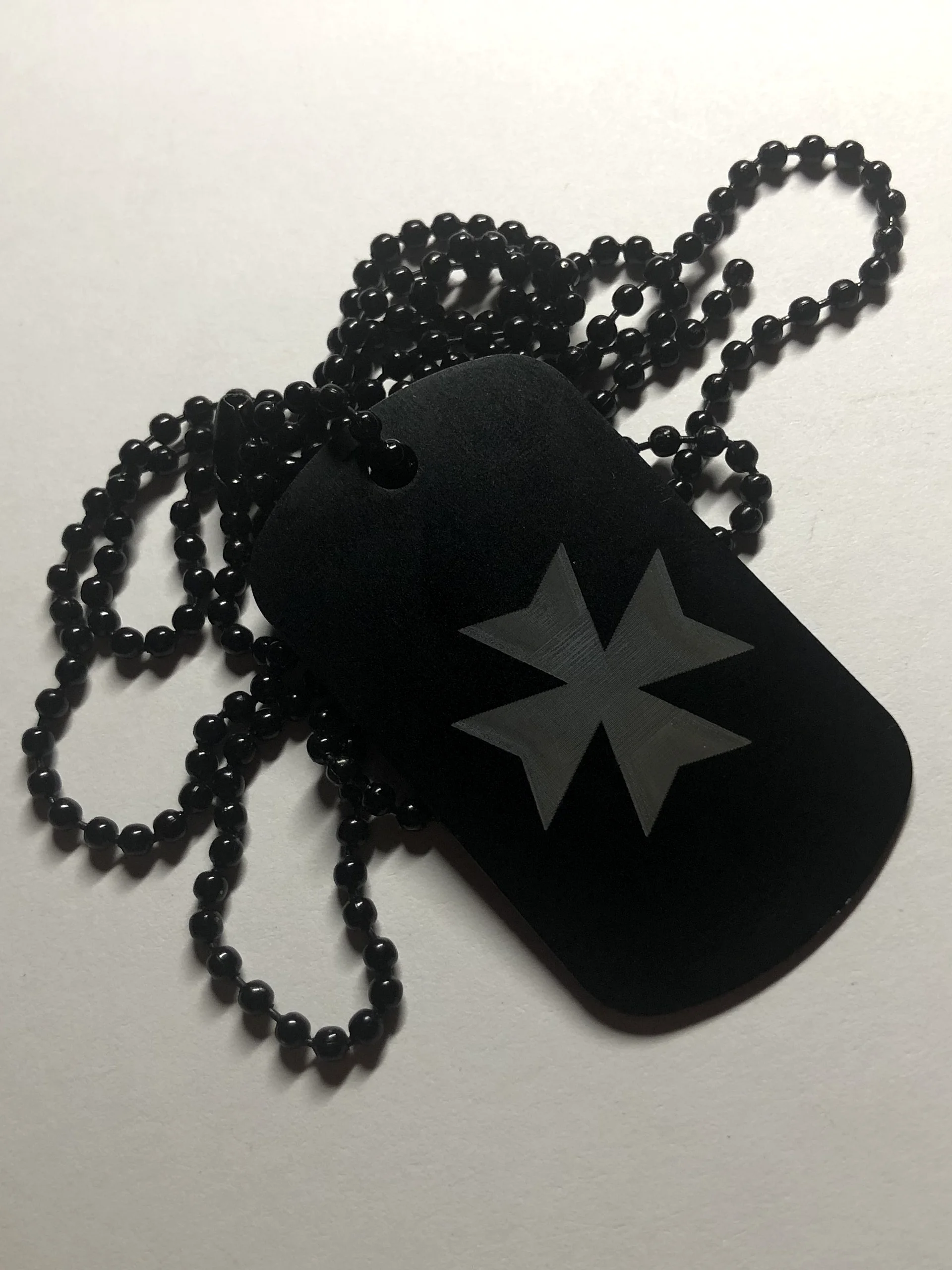 TEMPLARS - Engraved Dog Tag Pendant Necklace product image (2)