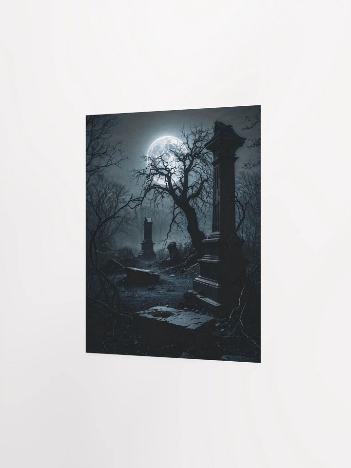 Gothic Moonlit Graveyard Poster product image (9)
