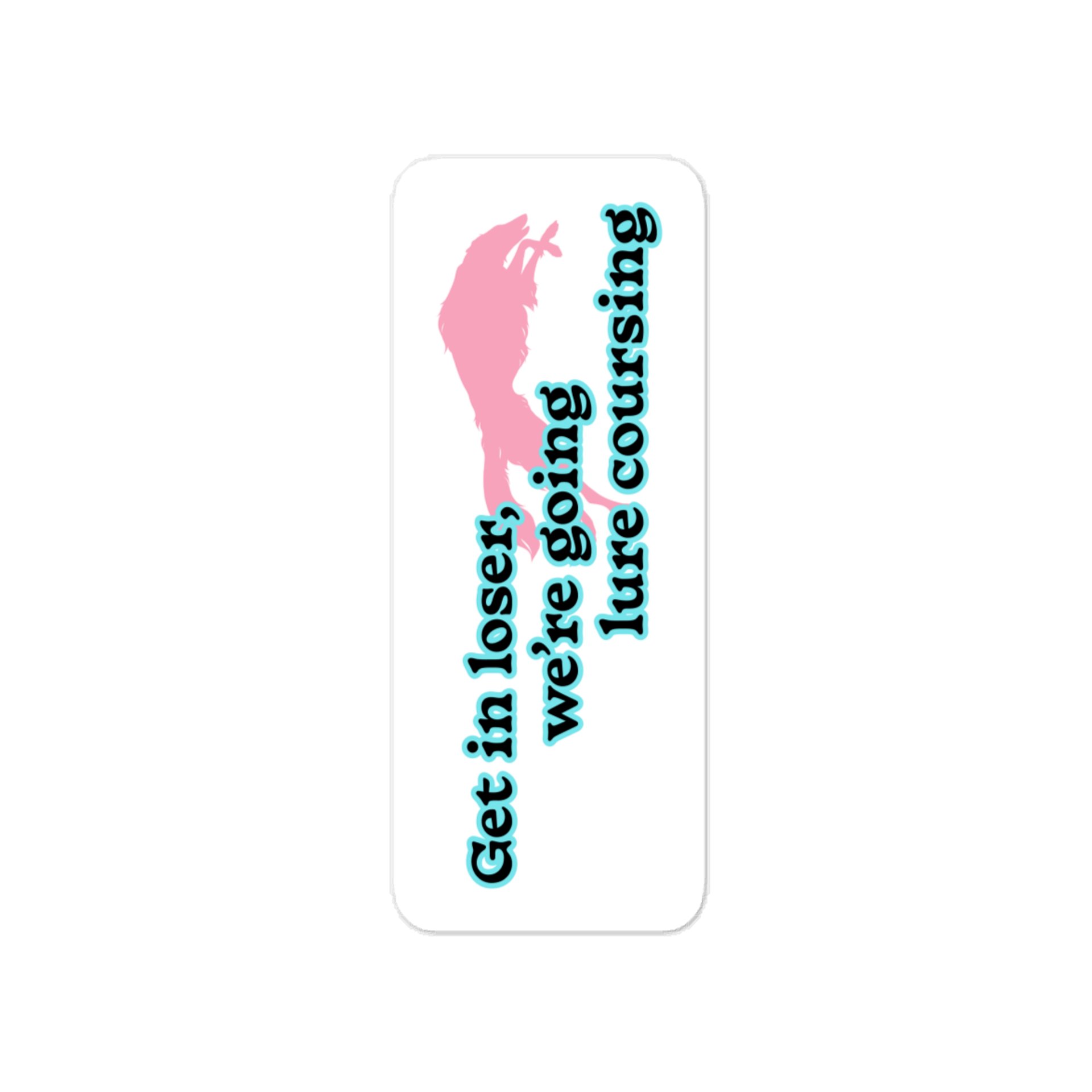 Lure Coursing Sticker - Pink Dog product image (1)