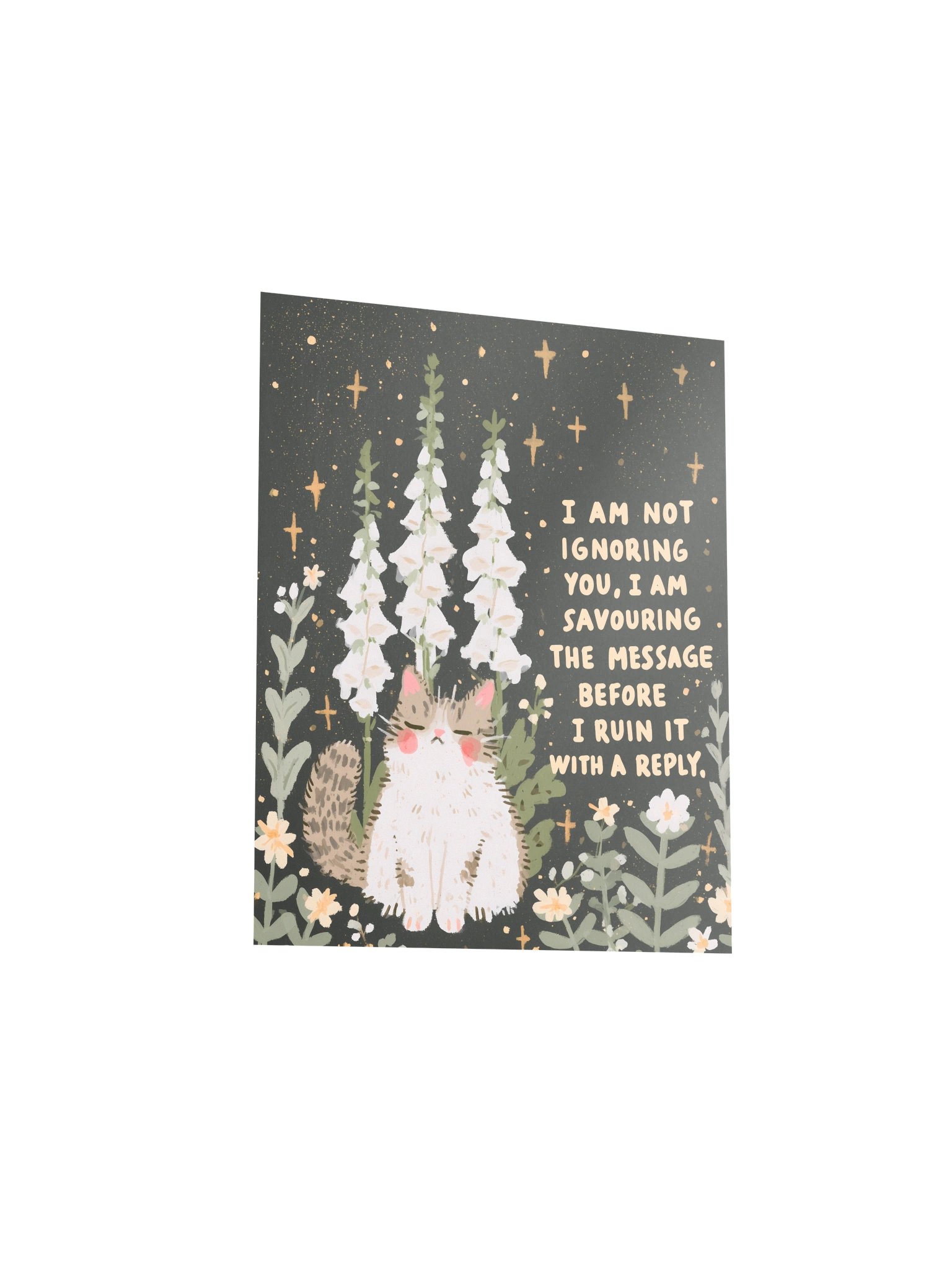 Savouring the Message Cat Poster product image (11)