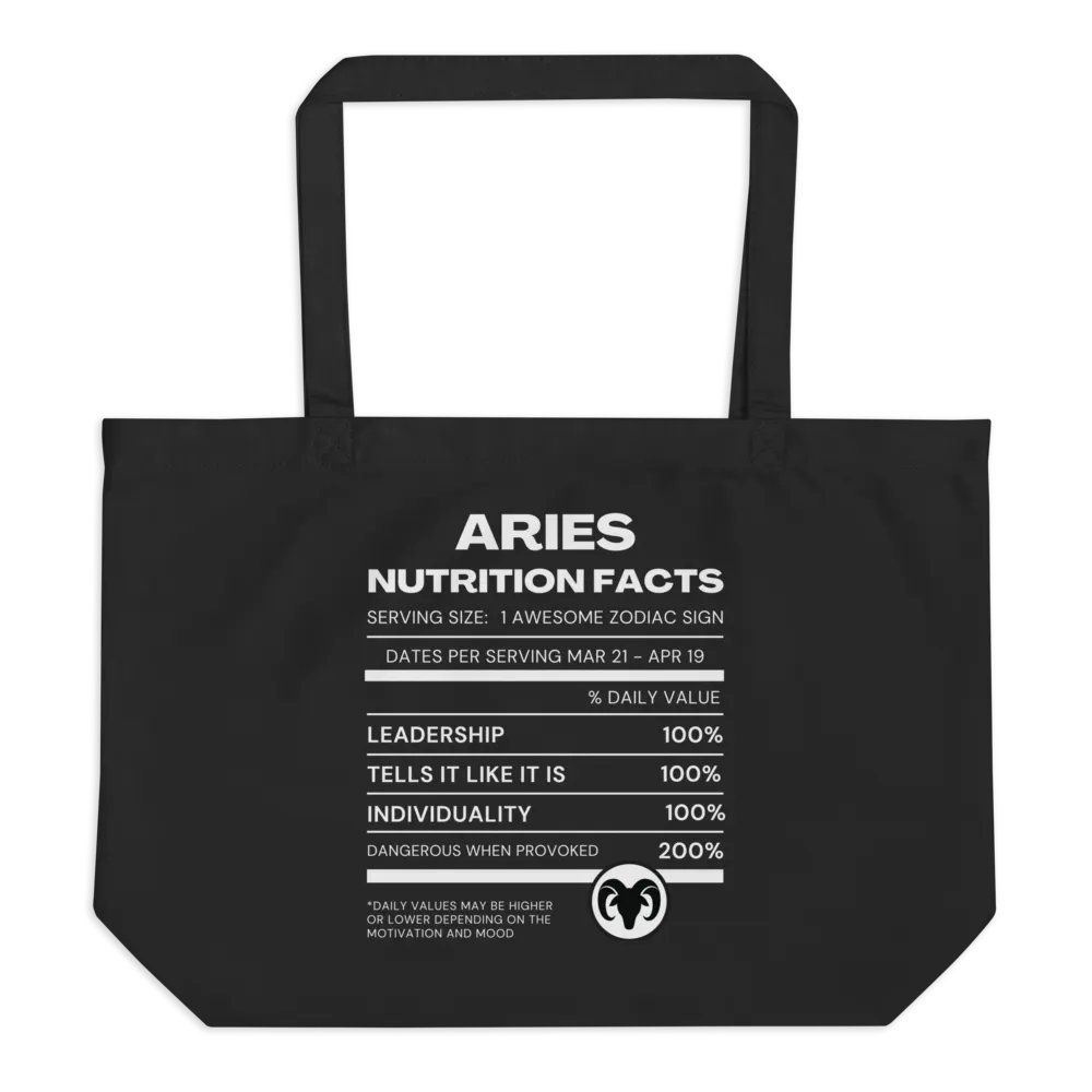 Aries Nutrition Facts Tote product image (3)