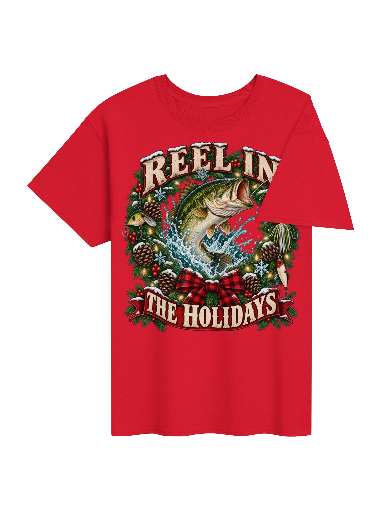 Reel in the Holidays | Christmas Bass Fishing Shirt product image (4)