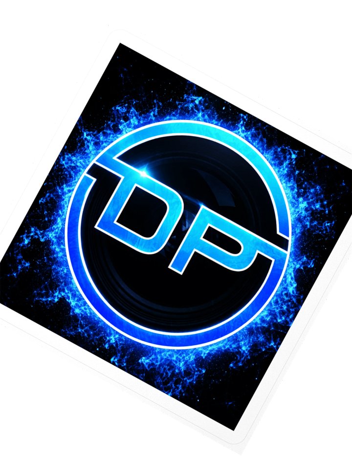 Dust Productions blue ice 3" x 3" sticker product image (2)