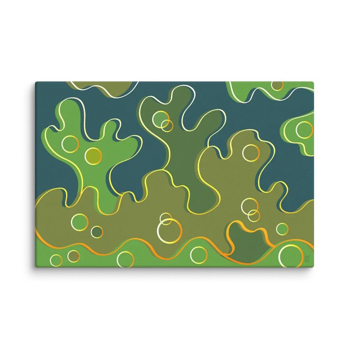Organic Waves Canvas Art - Abstract Landscape No. 5 product image (2)