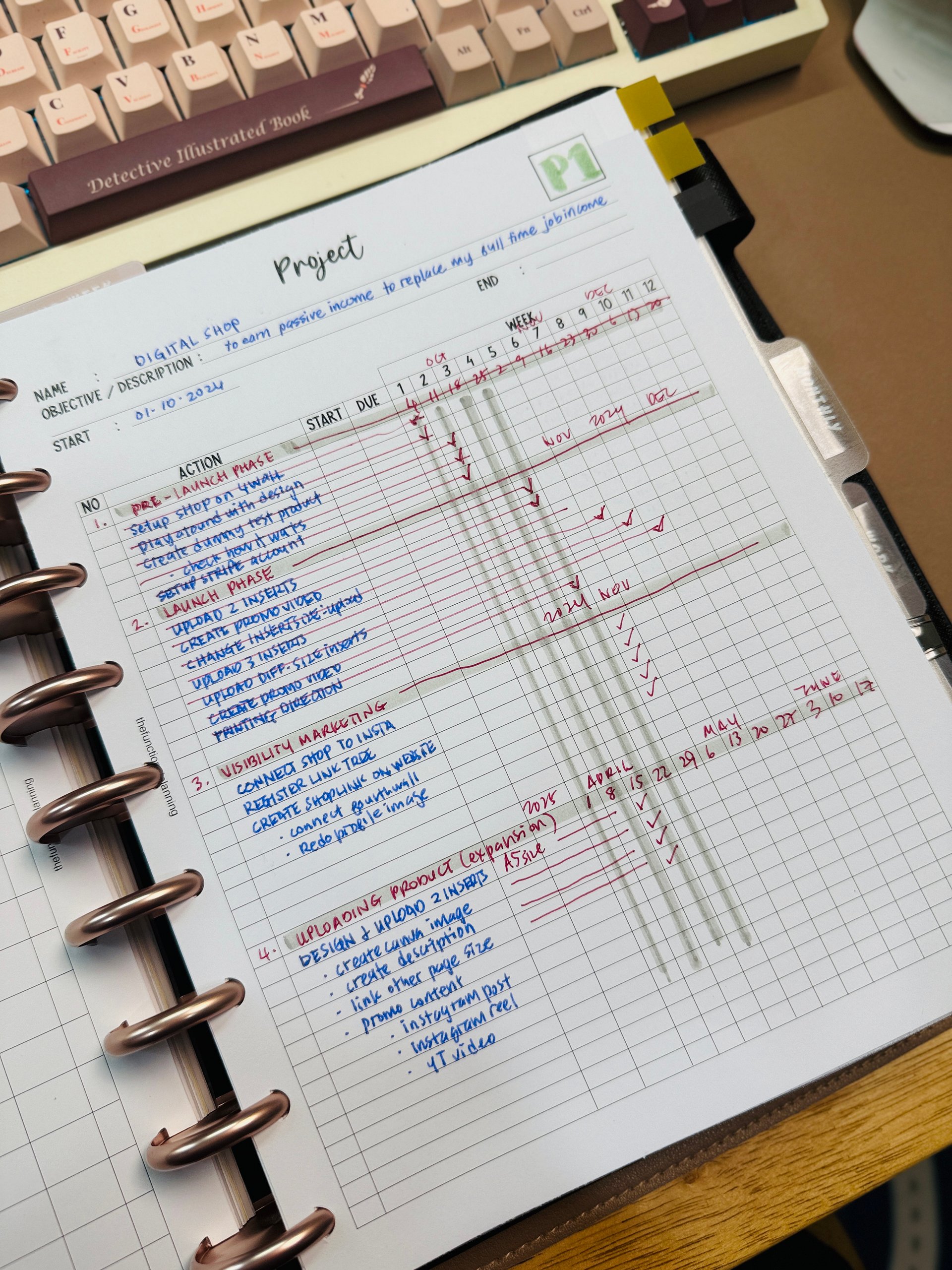 Project Management Planner Insert | HP Classic size product image (3)