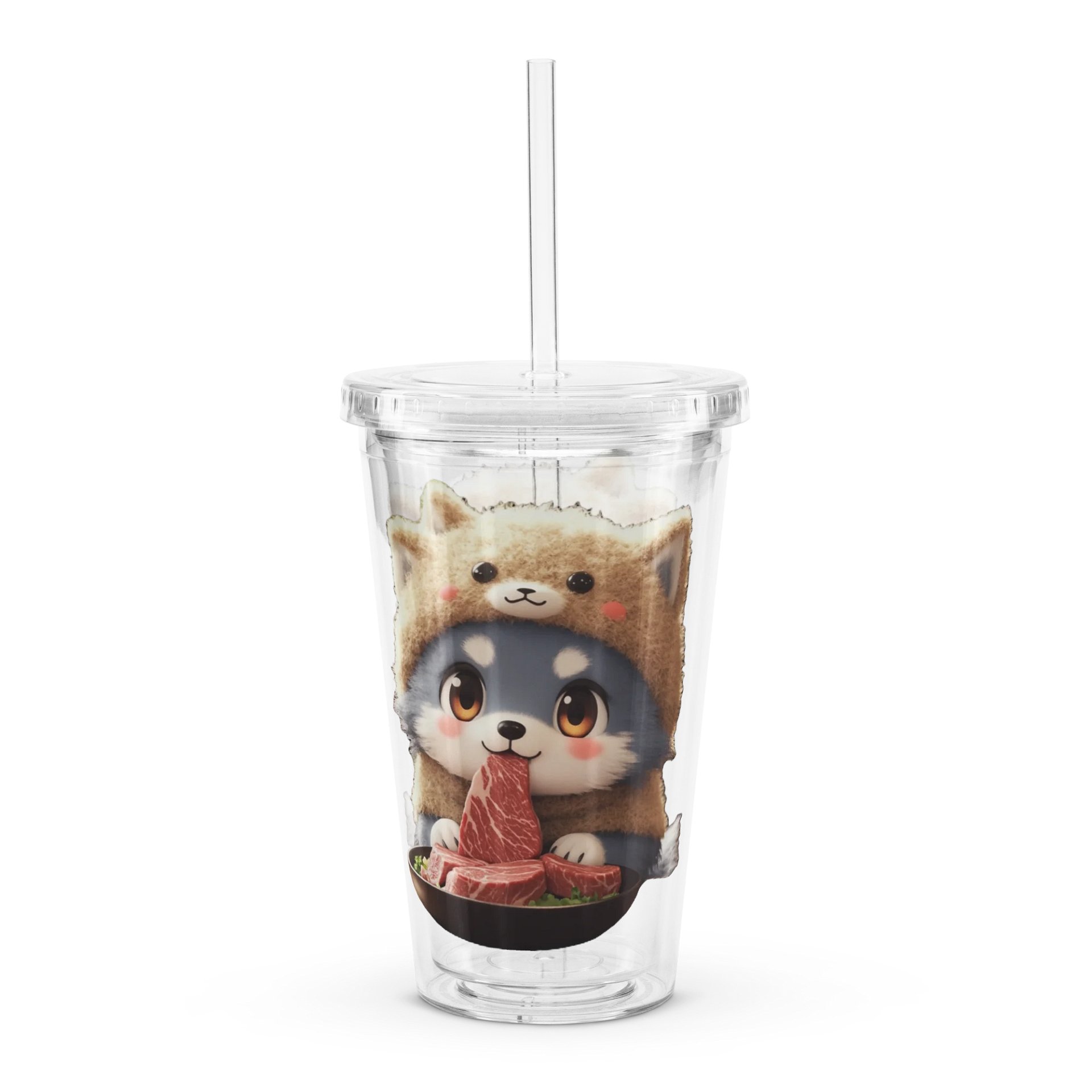 Cute DWP Beefy cup with Straw product image (4)