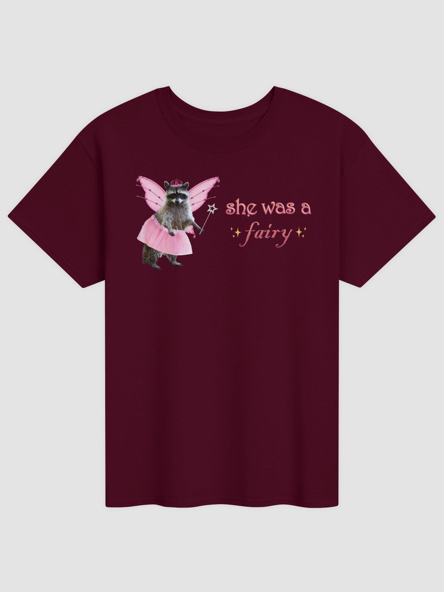 She was a fairy - raccoon T-shirt (variant) product image (1)