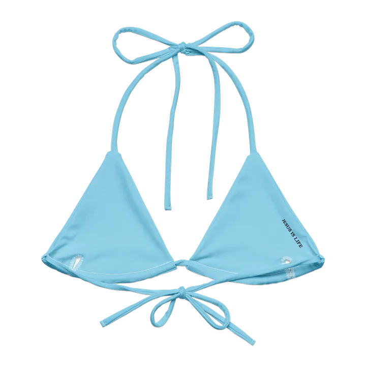 Blue Dove Pattern String Bikini Top product image (1)