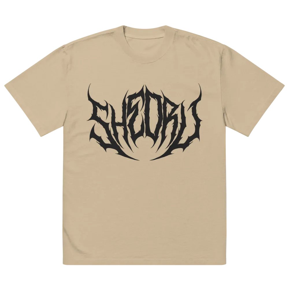 Death Metal Oversized Faded Tee - Khaki product image (3)