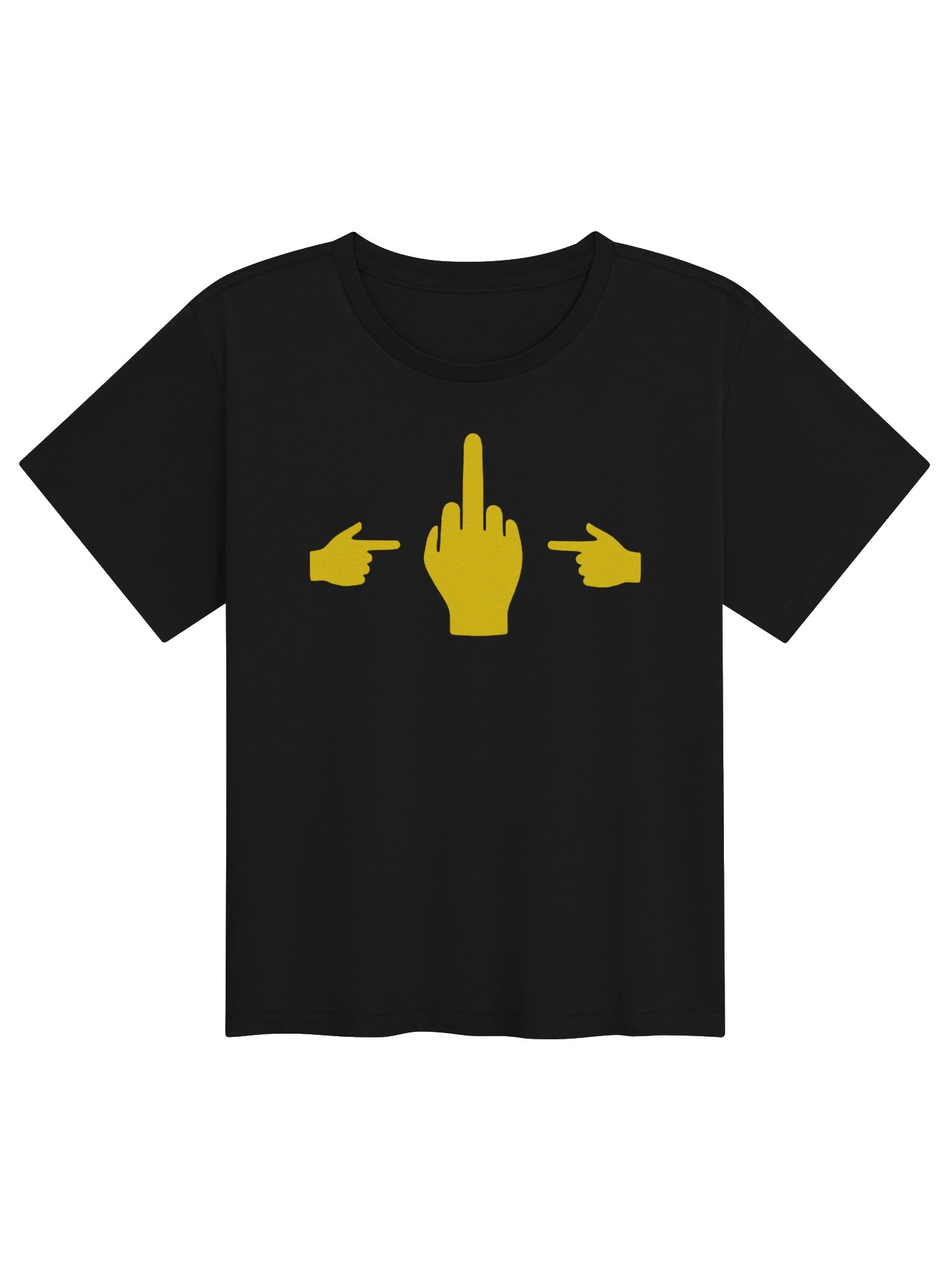 No Middle Finger Point ShopCo Yellow Women's Tee product image (1)