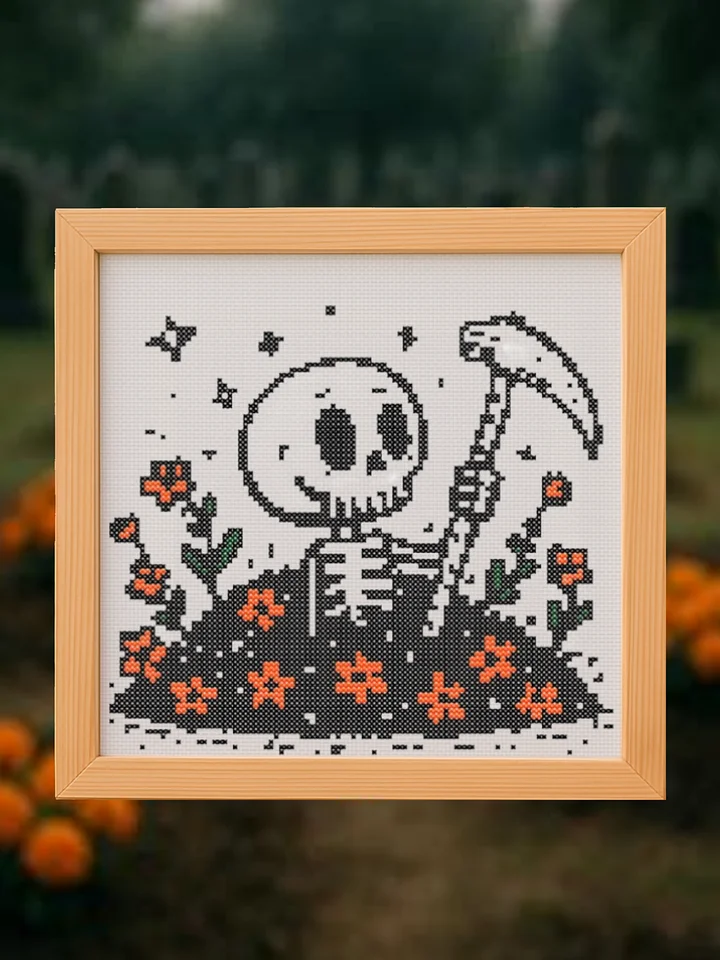 Skeleton Rising Cross Stitch Pattern product image (1)