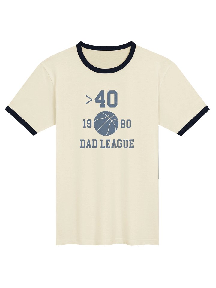 >40 Dad League – Throwback Hoops Tee product image (1)