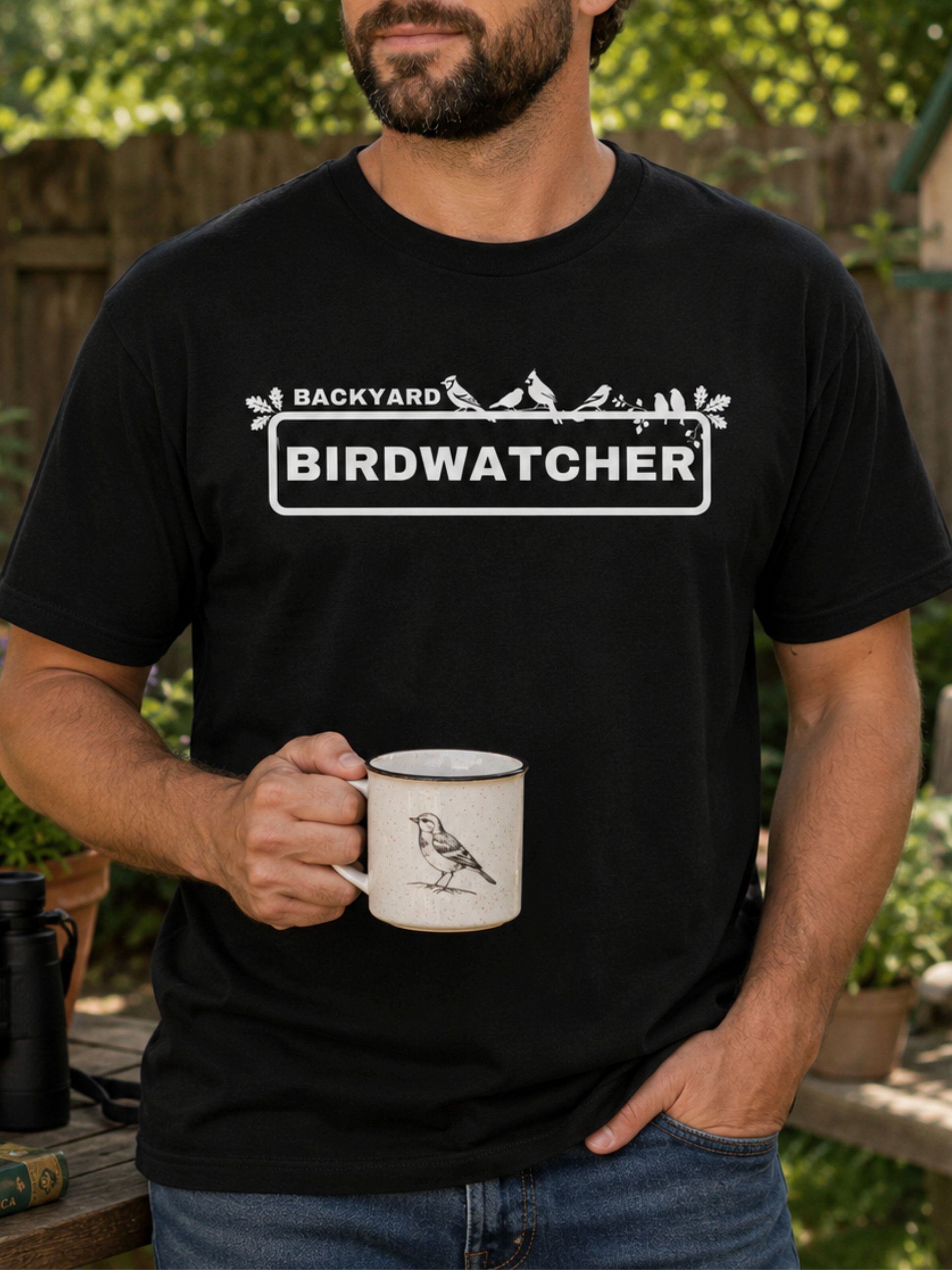 Backyard Birdwatcher T-Shirt – Classic Songbird Graphic Tee for Bird Lovers product image (7)