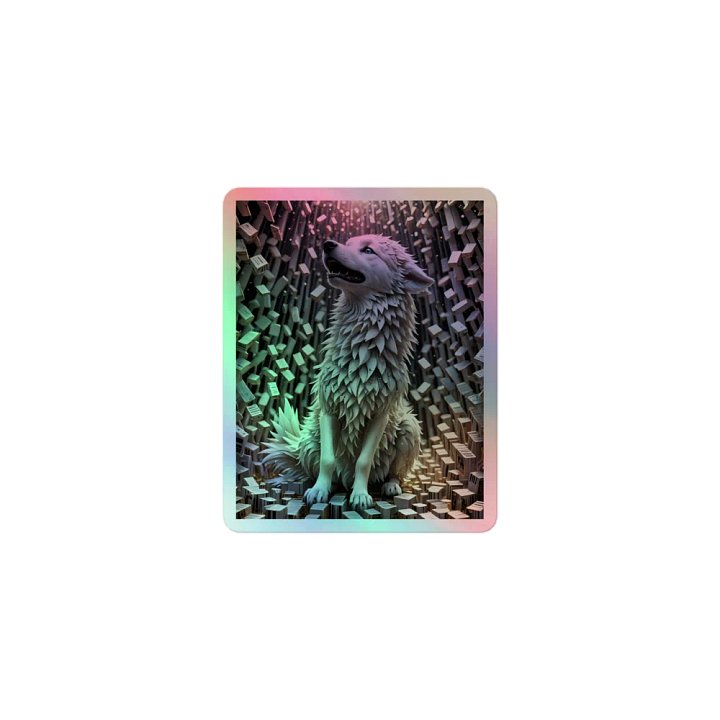 Surreal Wolf Holographic Sticker Sheet product image (1)