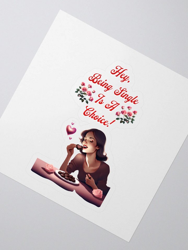 Hey, Being Single Is A Choice - Valentine's Day Design Sticker product image (2)