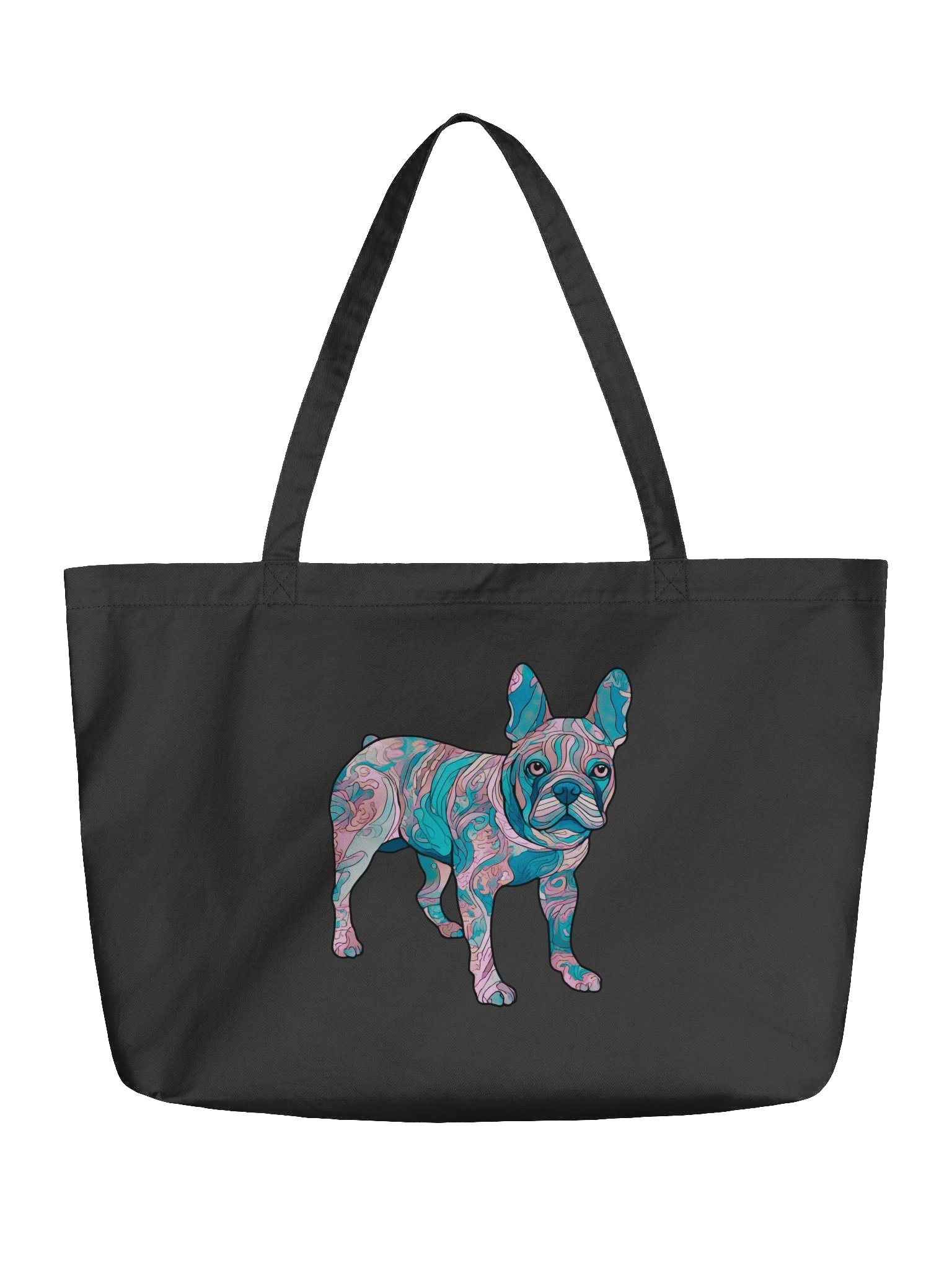 Groovy Frenchie #2 - Eco-conscious Organic Cotton Tote product image (1)