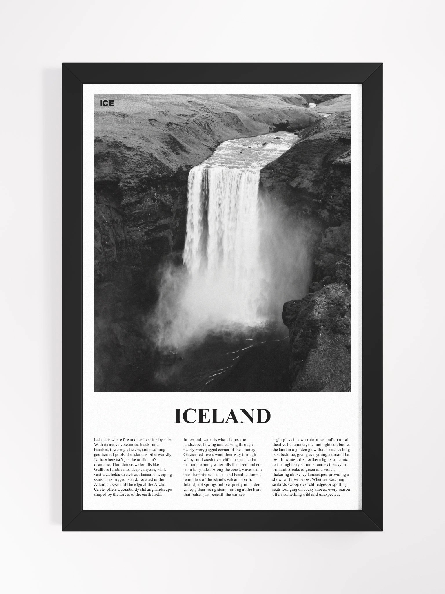 Iceland 03 Newspaper Poster | Framed product image (5)