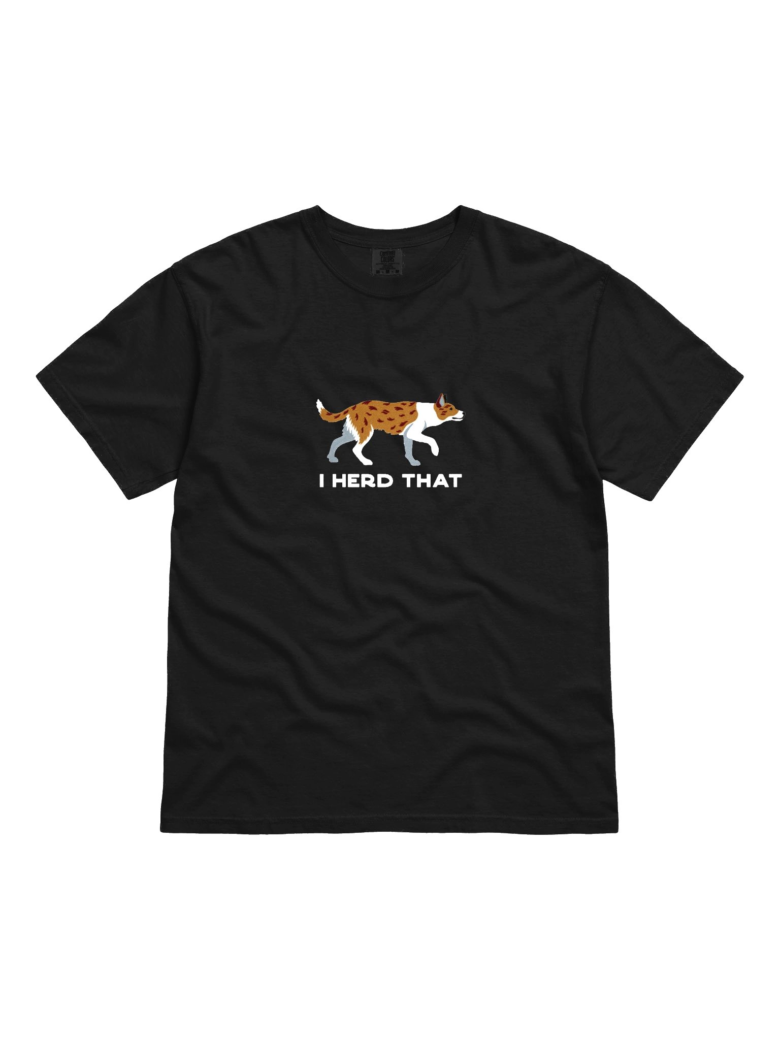 I Herd That T-Shirt(Embroidered) of a Smooth-Coated Border Collie(Red Merle) product image (4)
