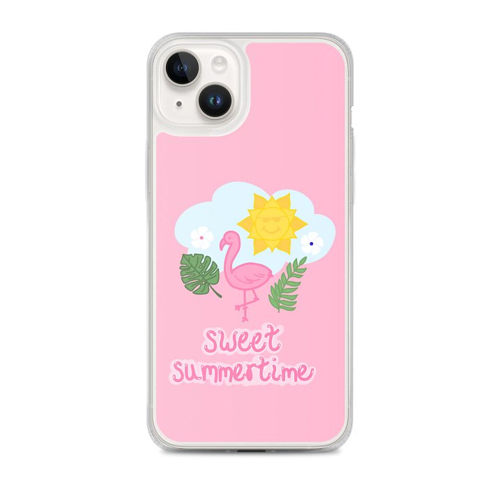 Sweet Summertime- Pink Background Phone Case product image (1)