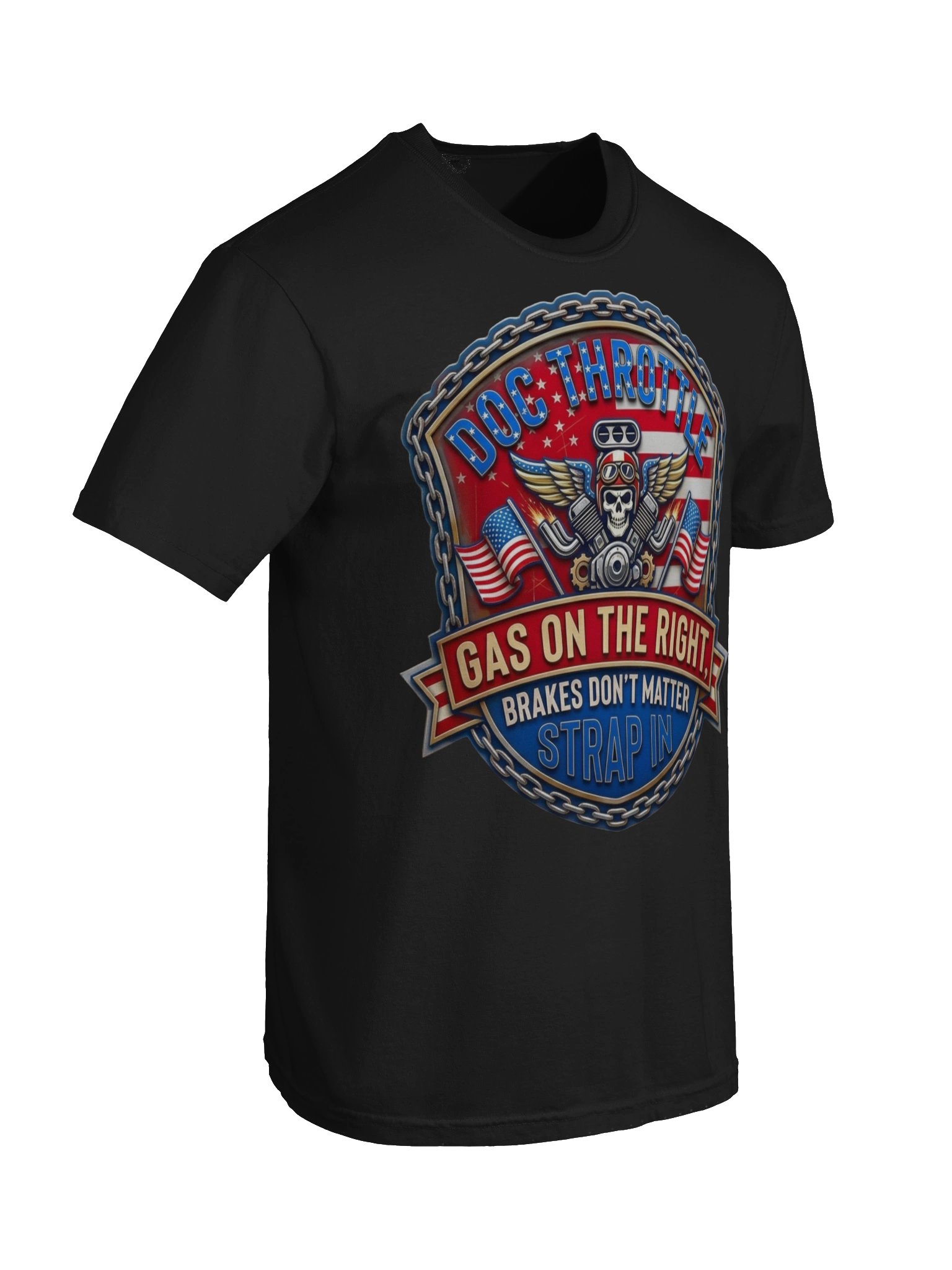 Patriotic Biker Skull T-Shirt product image (73)
