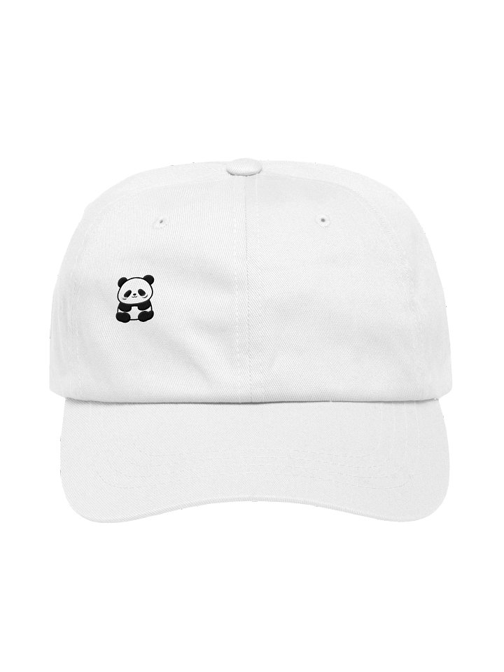 Kawaii Panda Embroidered Dad Cap – White product image (1)