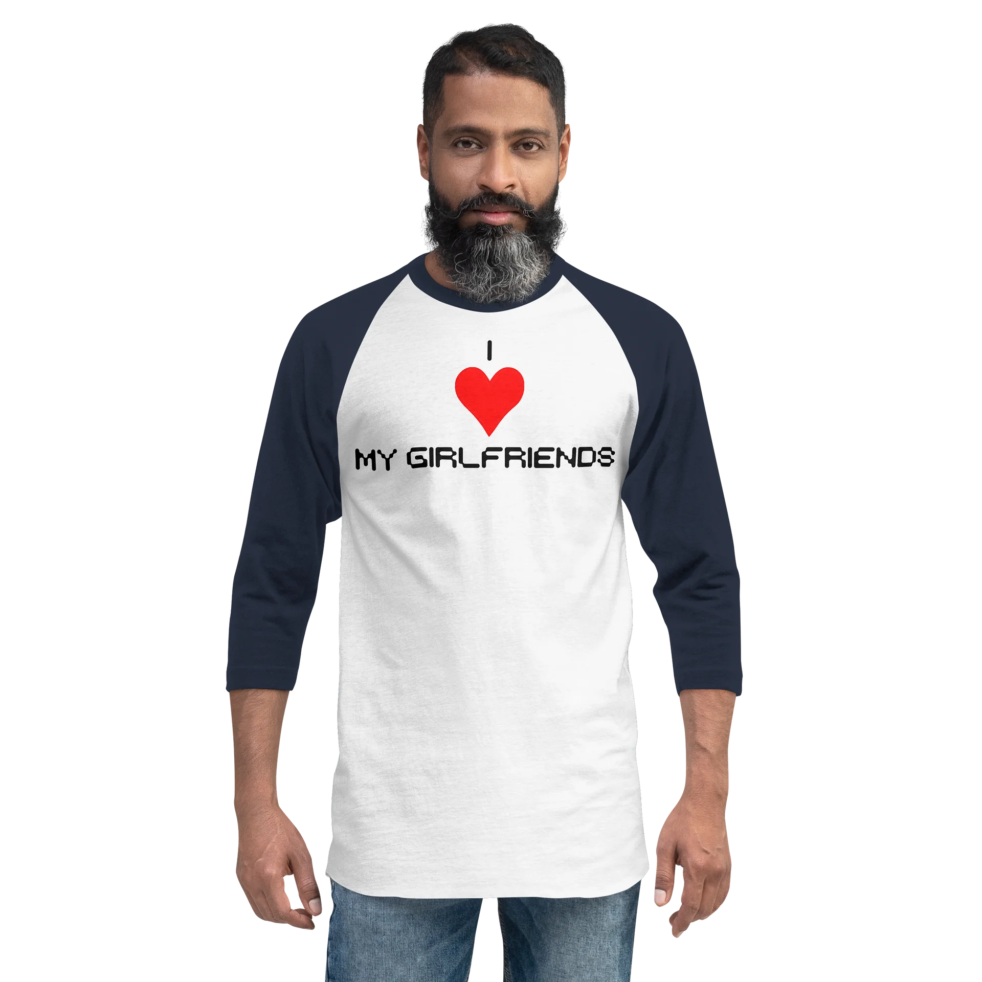 I Love My Girlfriends Long Sleeve Raglan Shirt (Light) product image (17)