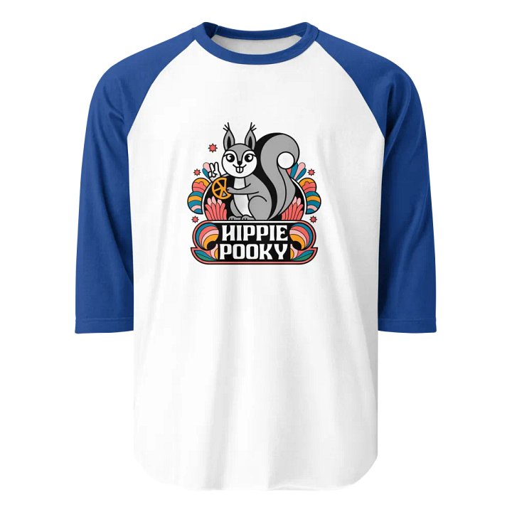 Hippie Pooky Peace Squirrel Raglan Tee product image (1)