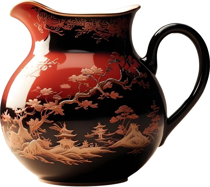 Imperial Landscape Pitcher – Art Deco Elegance PNG product image (1)