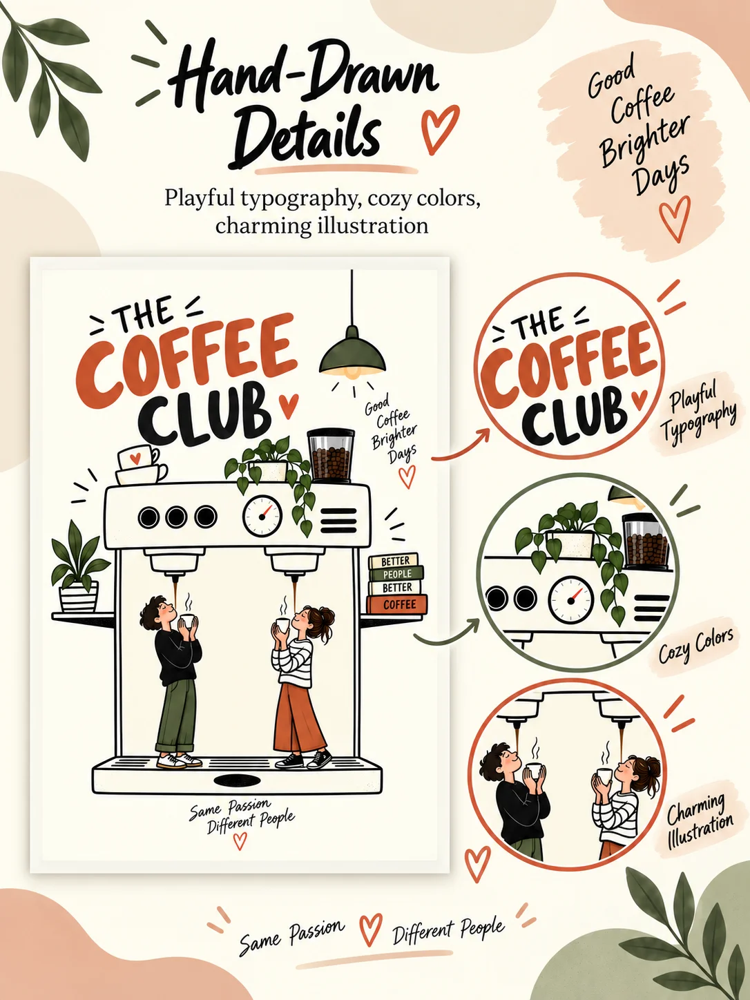 Coffee Club Wall Art, Retro Coffee Poster, Kitchen Coffee Bar Decor product image (3)