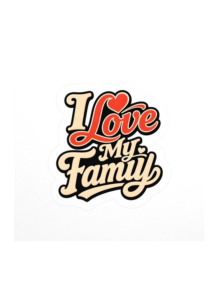 I Love My Family Sticker product image (1)
