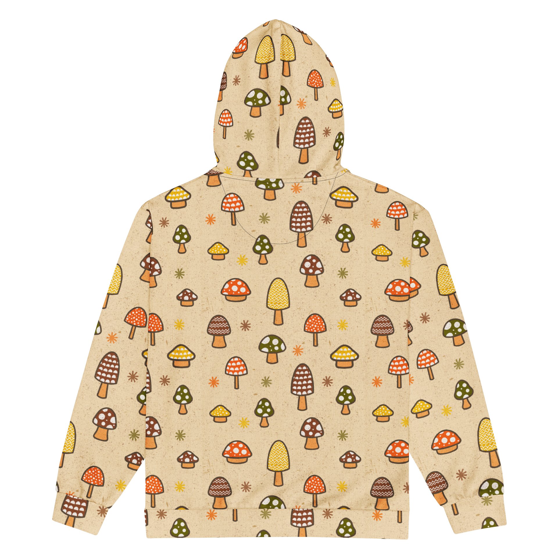 1970s Retro Mushrooms Recycled Unisex Zip Hoodie product image (2)