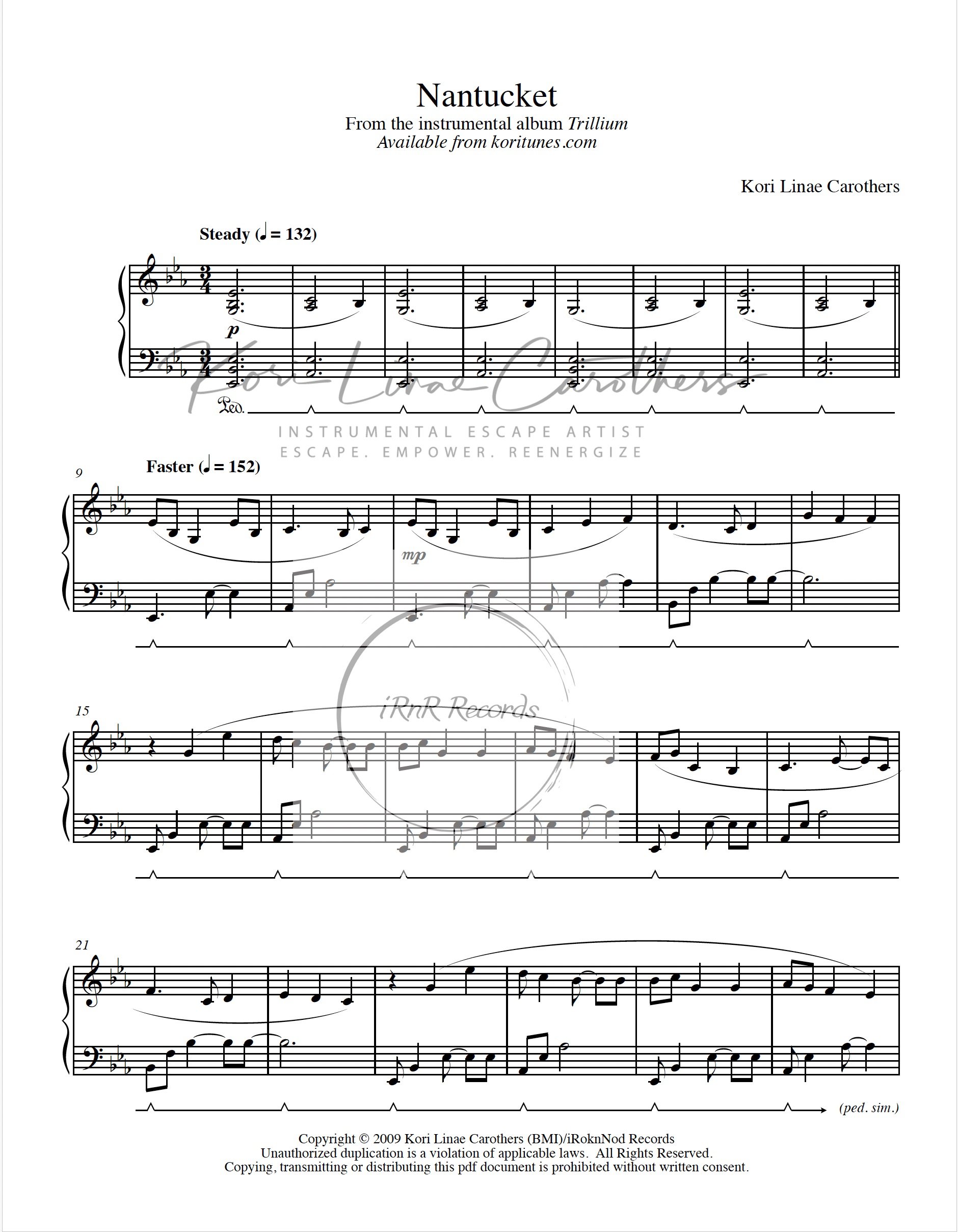 Nantucket Sheet Music product image (2)
