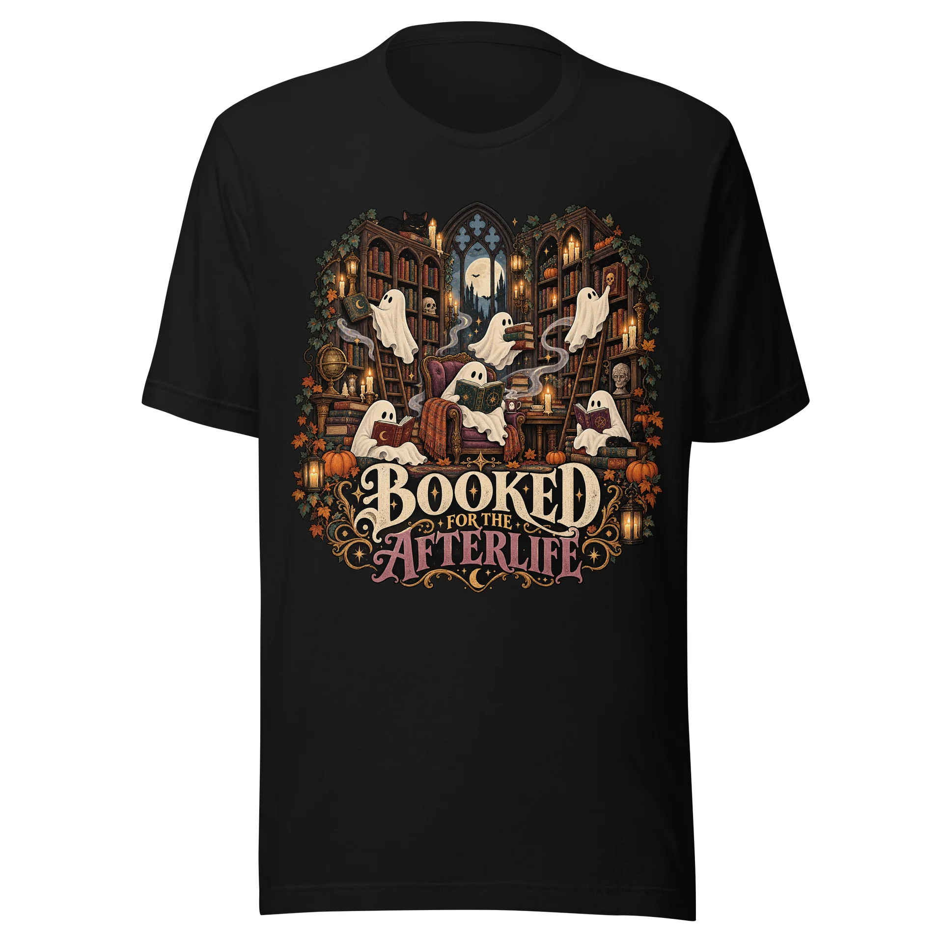 Booked for the Afterlife Haunted Library Tee product image (1)