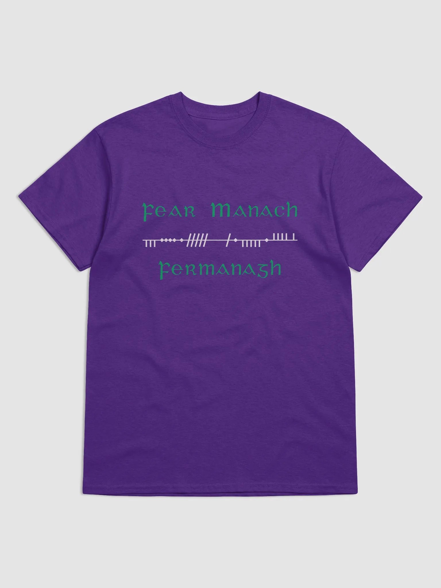 Fermanagh/Fear Manac Orthodox Style Ogham printed T-shirt product image (37)