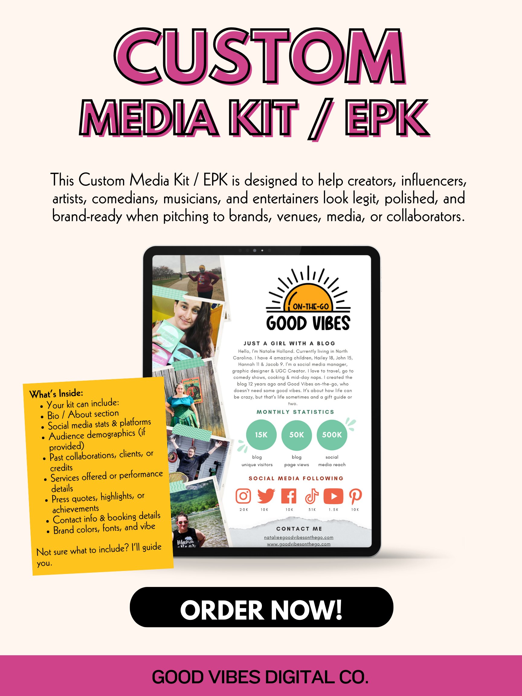 Custom Media Kit / EPK (Electronic Press Kit) product image (1)