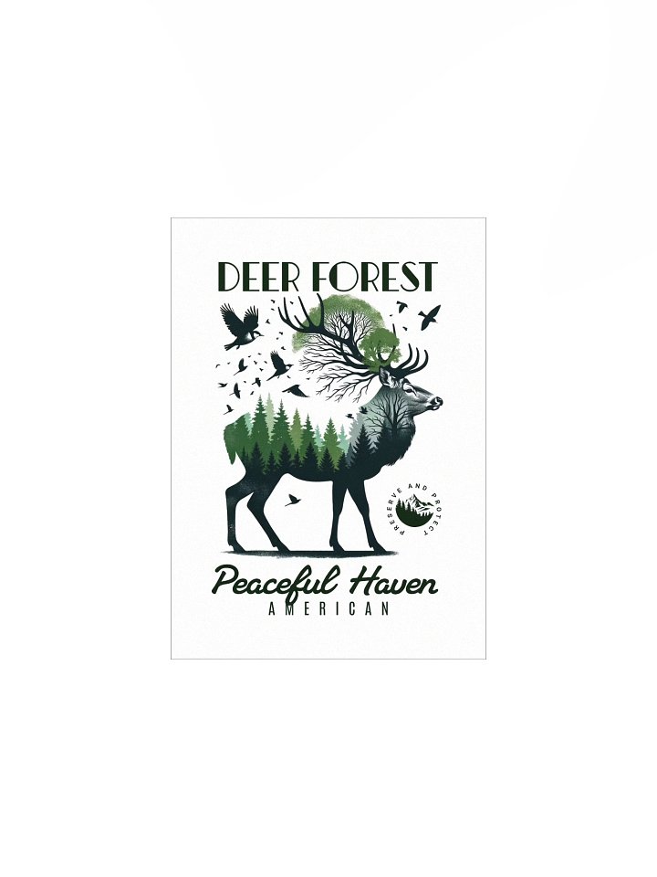 Deer Forest Peaceful Heaven Nature Poster for Home Decor product image (2)