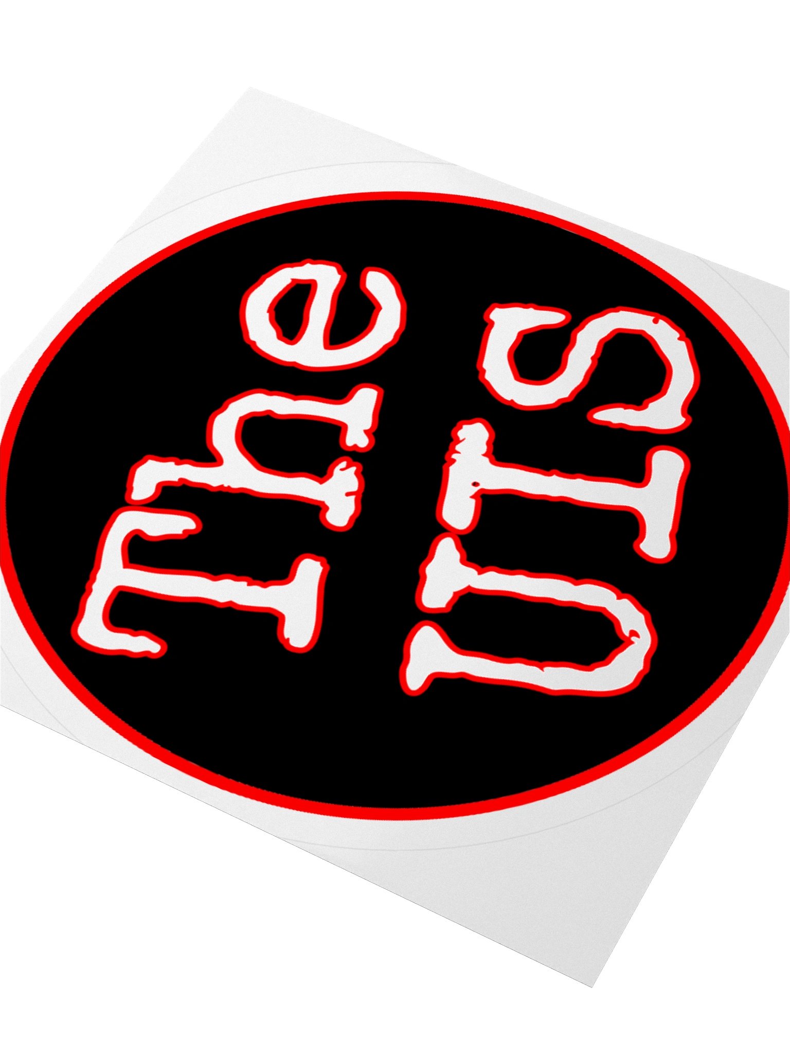 TheUIS Black-Red-White Logo Sticker product image (8)