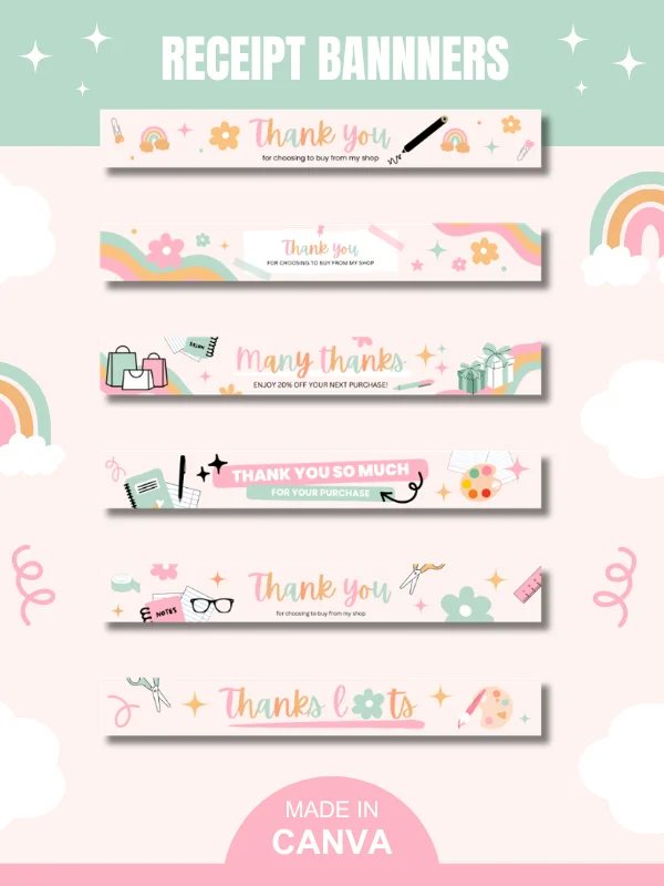 Whimsical MRR/PLR Etsy Receipt Banners product image (1)