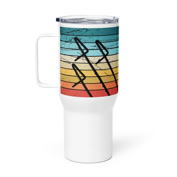 Retro Abstract Flute Stainless Steel Travel Mug - Contra product image (2)