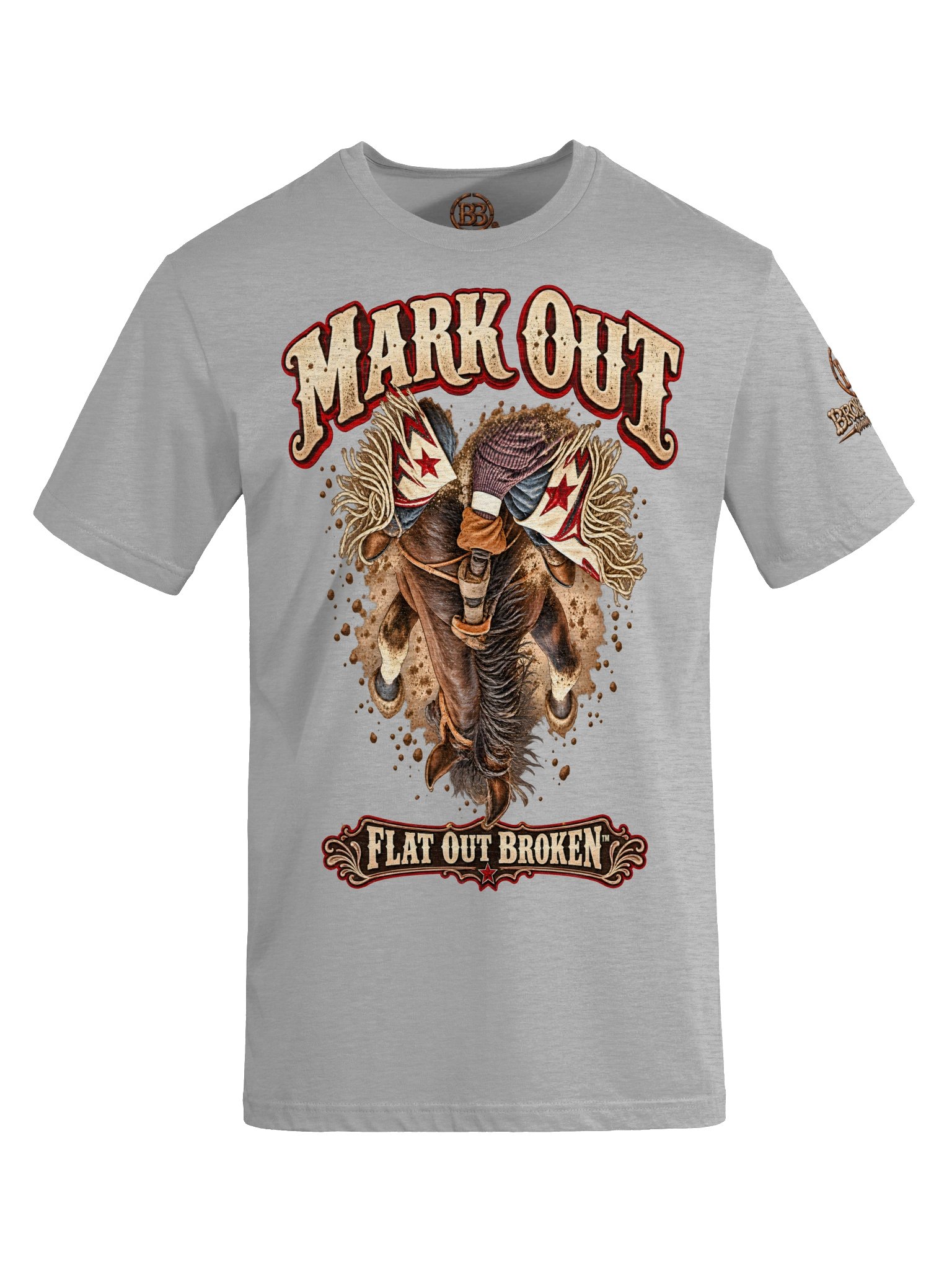 Bareback Bronc Riding Shirt — Mark Out Rodeo Tee | Broken Roughstock™ product image (7)