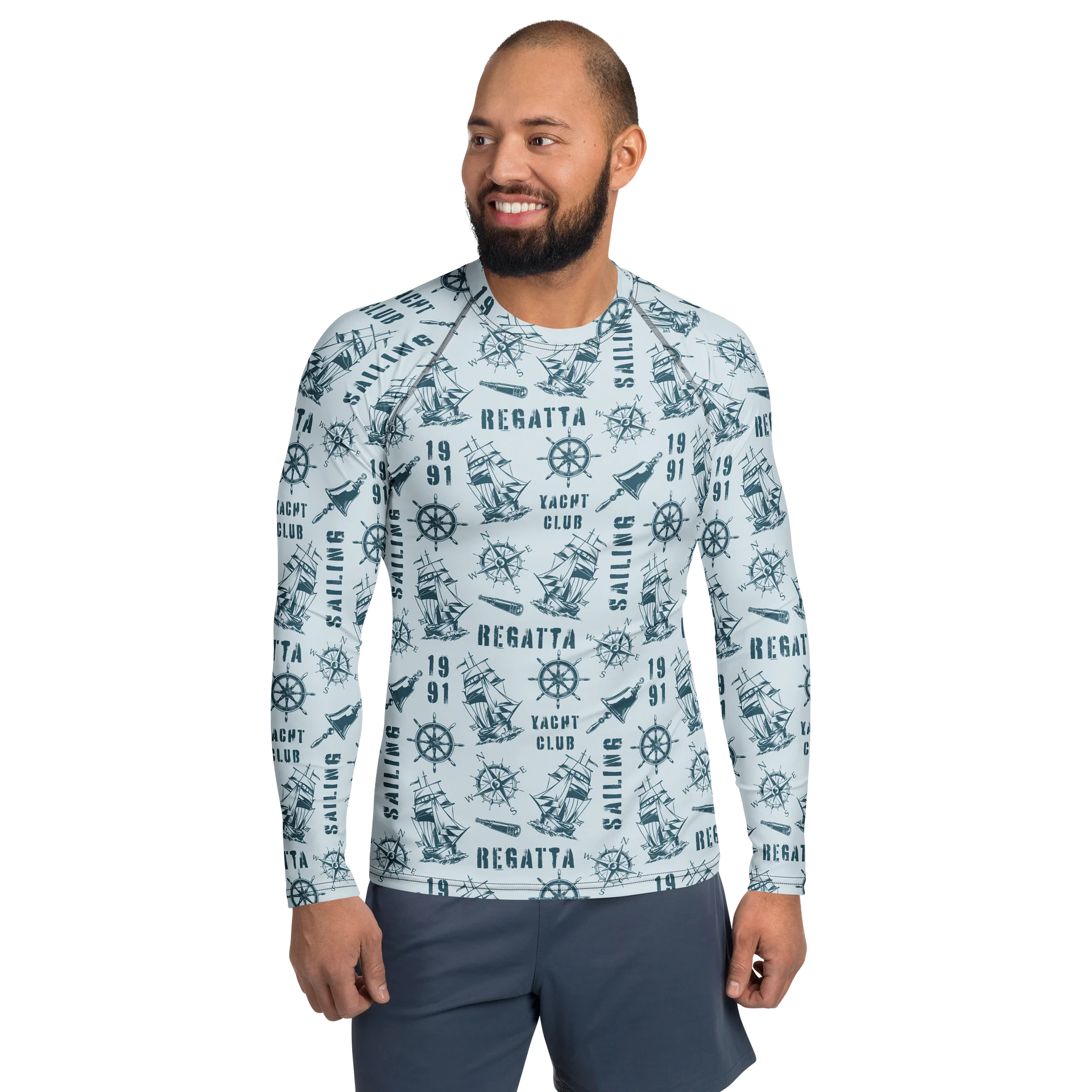 Nautical Sailing Yacht Club Men's Rash Guard product image (1)