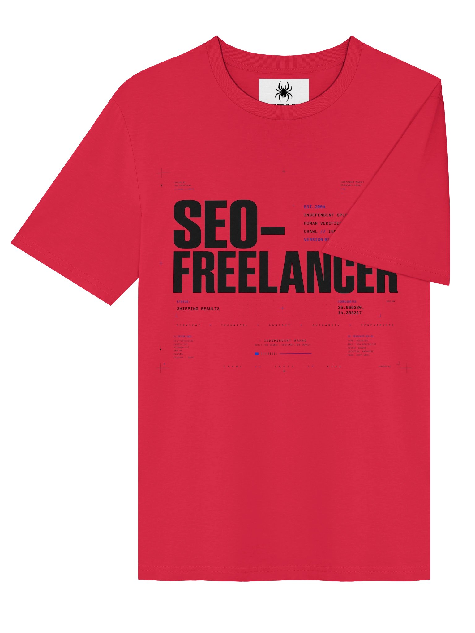 "SEO-Freelancer" Tee – Minimal Technical Design | Human Verified product image (5)