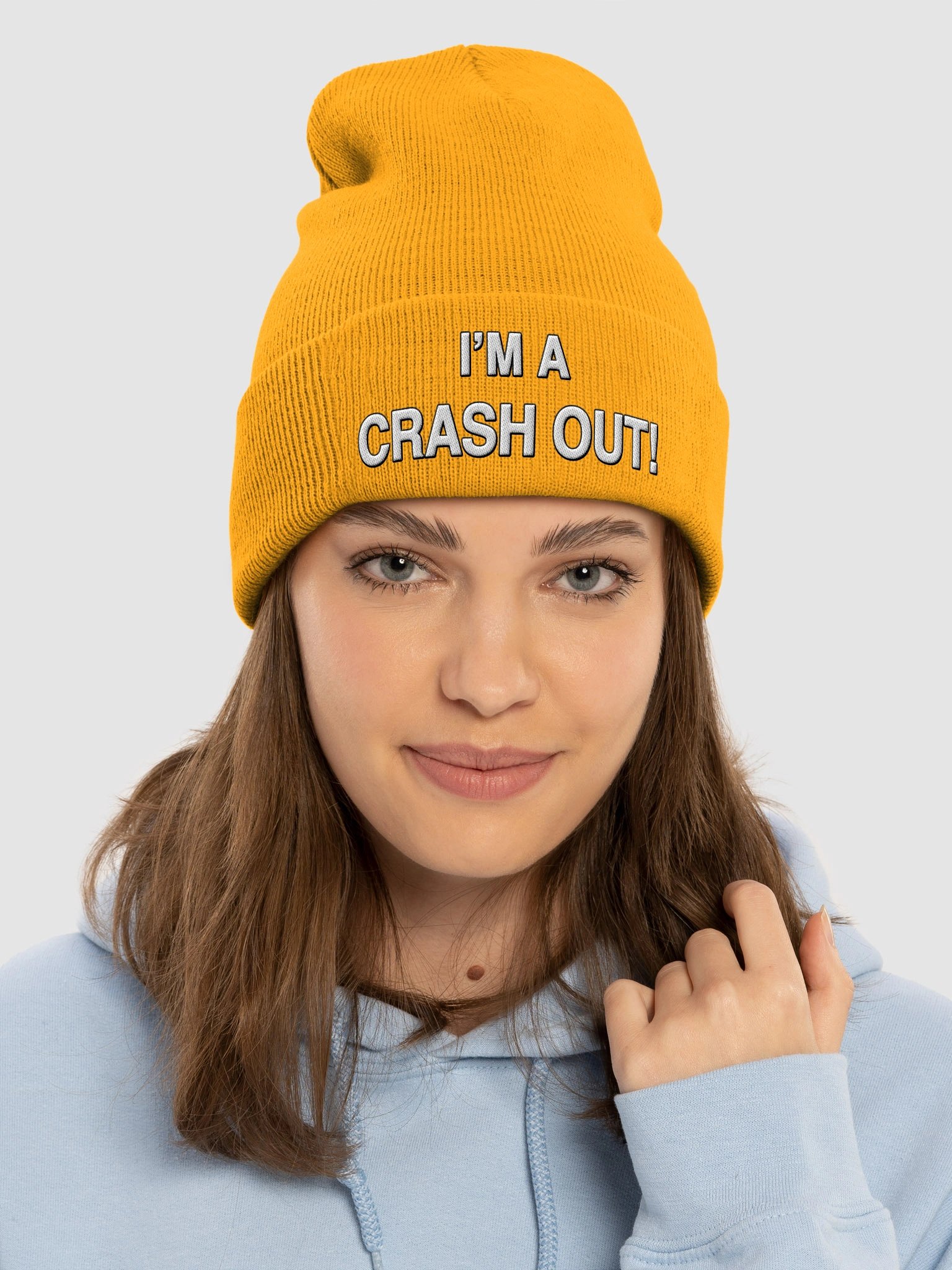 Embroidered "Crash Out" Beanie product image (3)