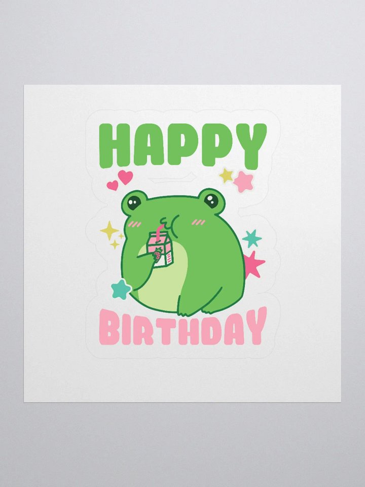 Happy Birthday (Cute Frog) Sticker product image (1)