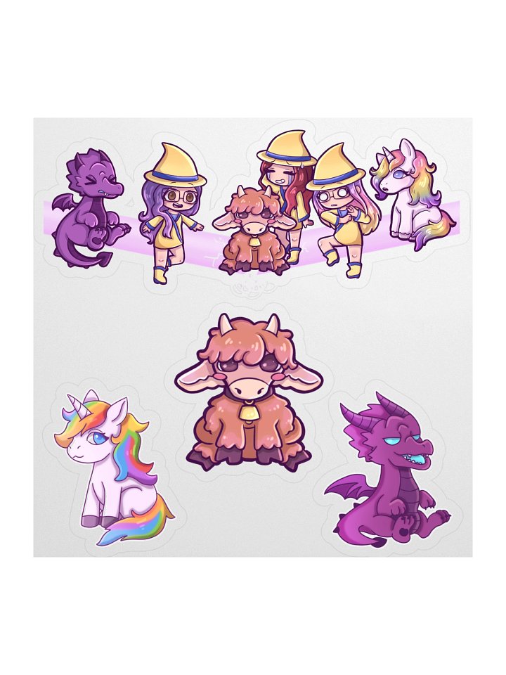Tux2, MissieB12, and Mama_MJ Ooops! Collab Sticker Sheet product image (1)